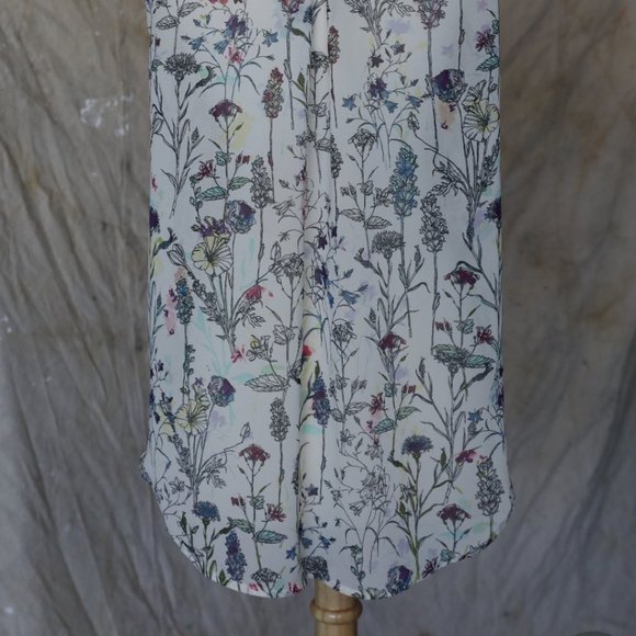 H&M sleeveless button up collared floral blouse S - Picture 5 of 6